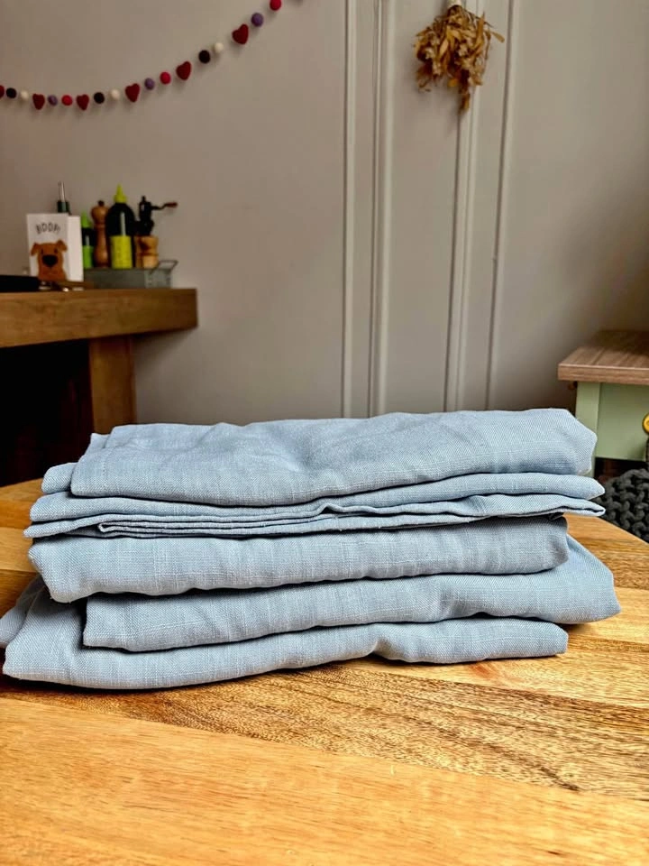 Blue Linen Curtains