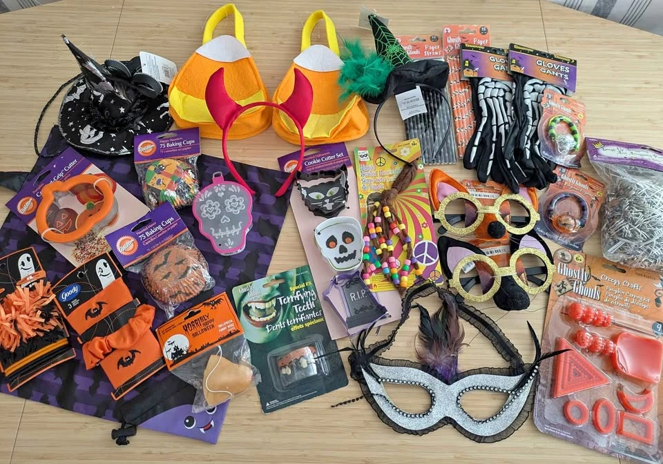 NEW Halloween Items Lot– Costumes, Baking, Décor etc