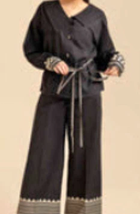 Black Patterned Co-ord Set - New With Tags