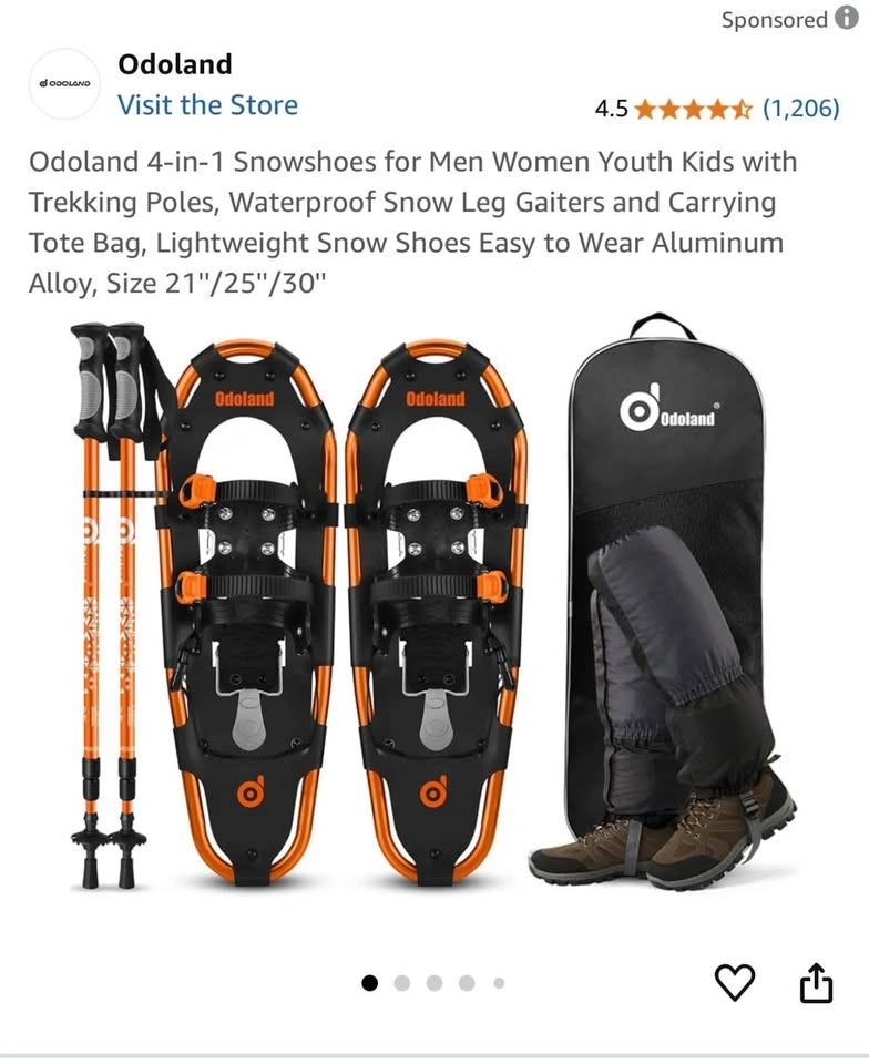 Brand New Inbox 4 in 1 Snow Shoes Set