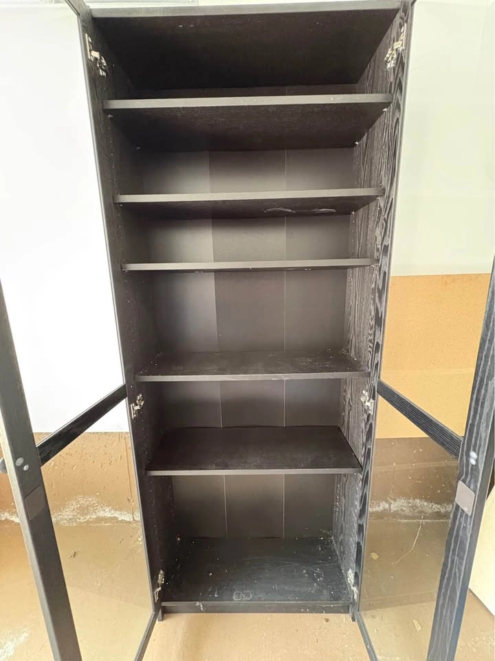 IKEA BILLY Bookcase with Glass Doors - Black Brown - photo 3
