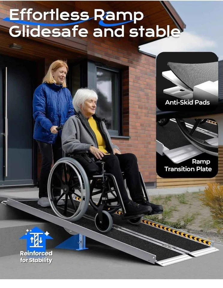 5ft Portable Aluminum Wheelchair Ramp (800 lbs Capacity) - photo 5