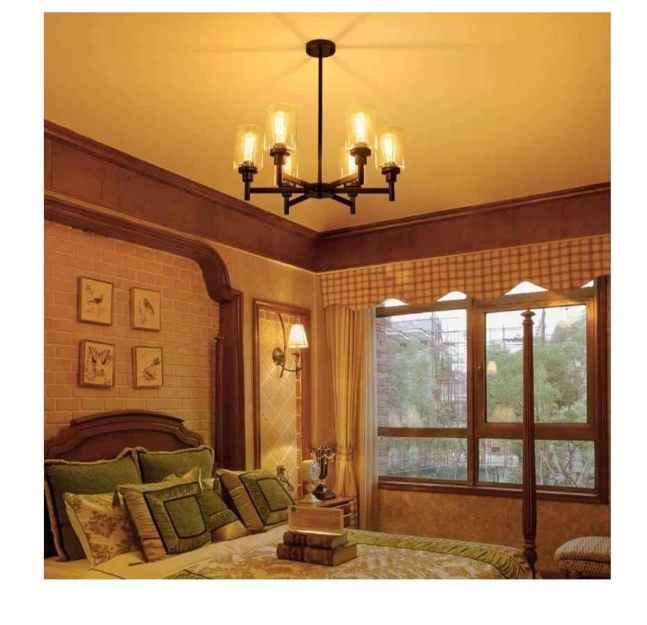 Brand NEW Black 6-Light Farmhouse Chandelier - photo 4