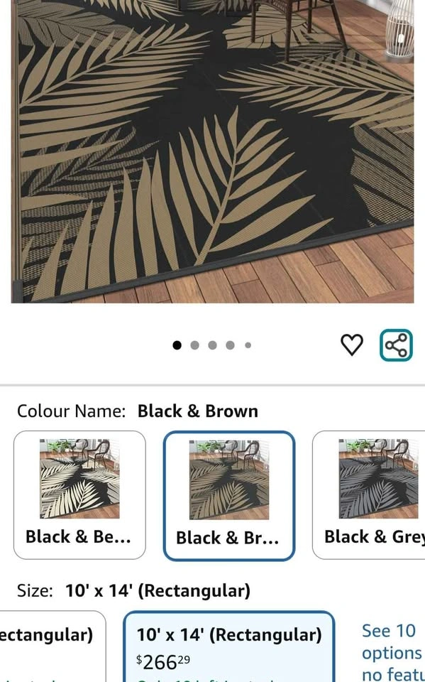 Brand new 10' x 14' Waterproof Outdoor Rug - photo 3