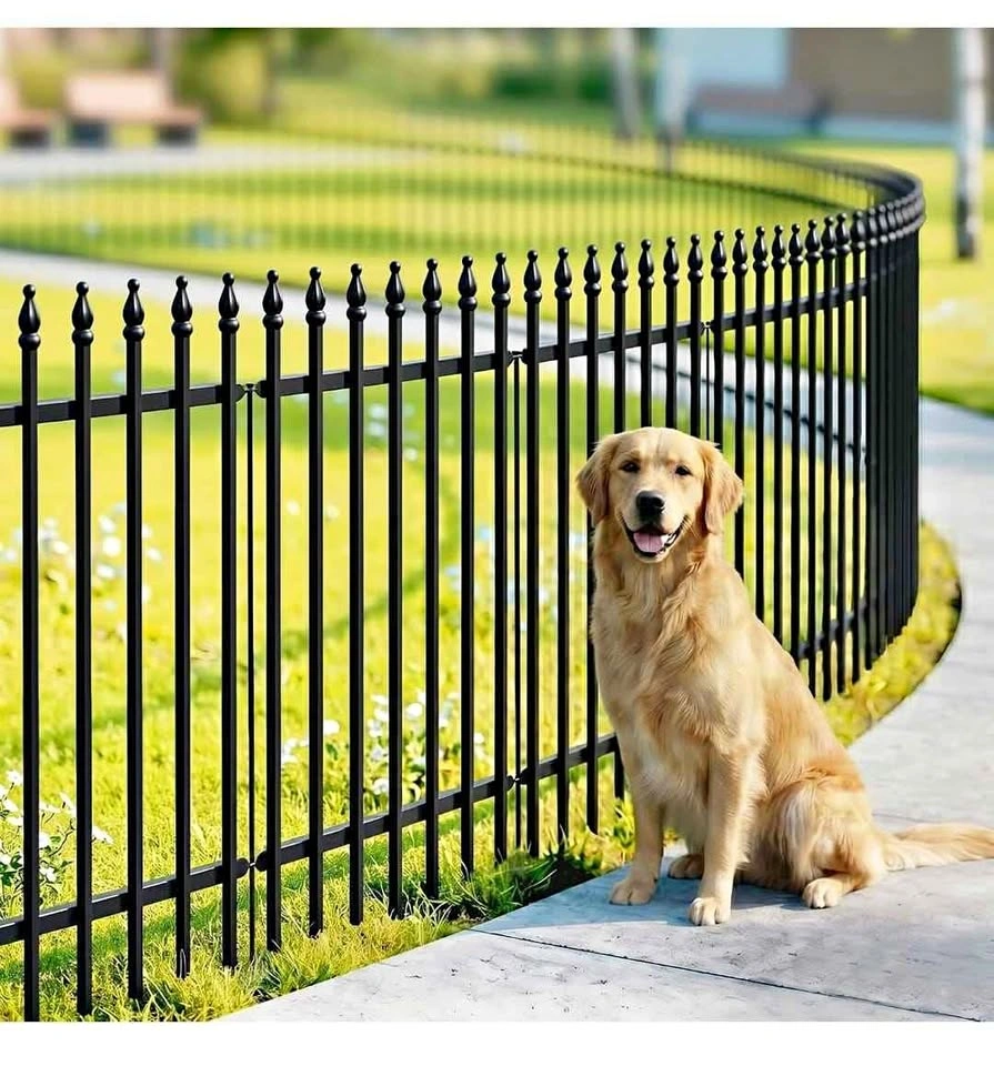 Brand New 5-Panel Metal Garden Fence (11.6ft Total, 36”H x 28”W)