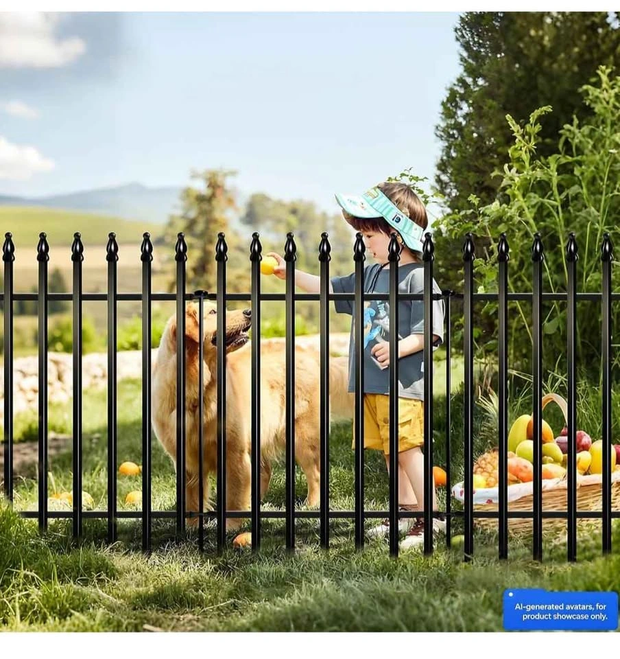 Brand New 5-Panel Metal Garden Fence (11.6ft Total, 36”H x 28”W) - photo 3