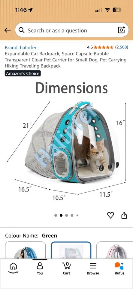 halinfer Expandable Cat Backpack - photo 5