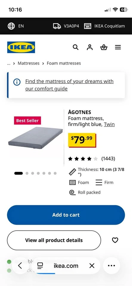 Ikea Twin Mattress- Brand New (Never Opened)