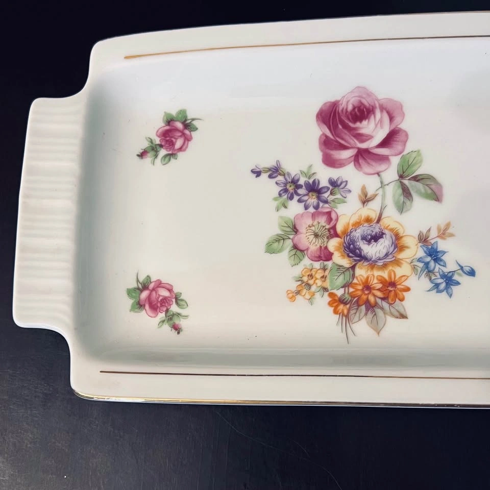 CP Colditz Germany Floral Sandwich Tray Small Serving Dish - photo 2