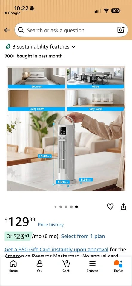 BNIB 3-In-1 Portable Air Cooler and Humidifier - photo 5
