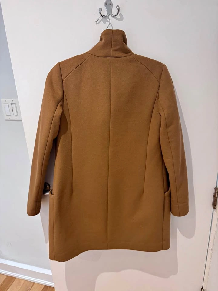 Aritzia Wilfred Cocoon Coat in camel brown, size XS