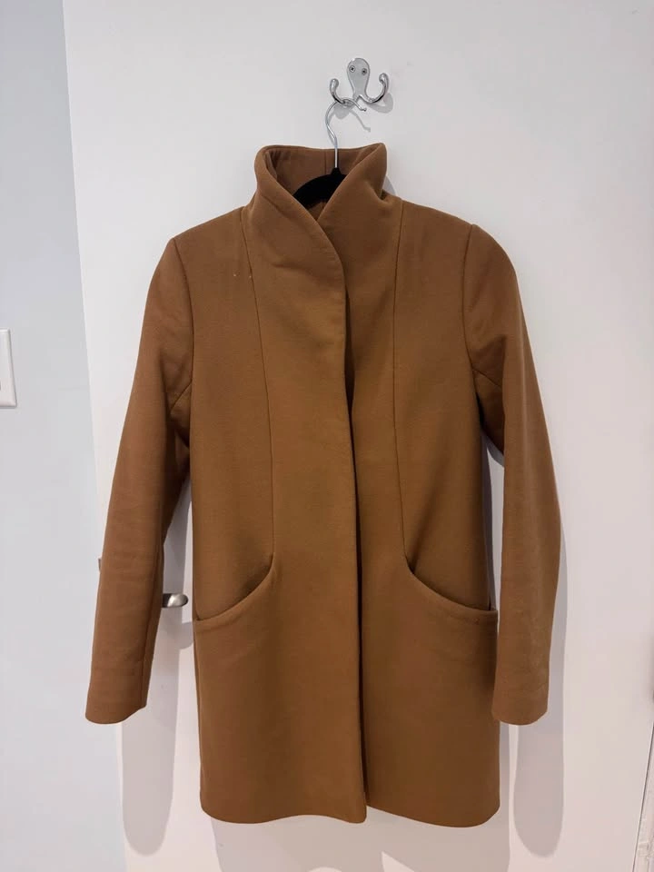 Aritzia Wilfred Cocoon Coat in camel brown, size XS - photo 5