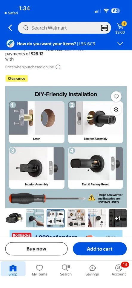 BNIB ThorBolt Door Lock Knob with Keypad Keyless Entry - photo 5