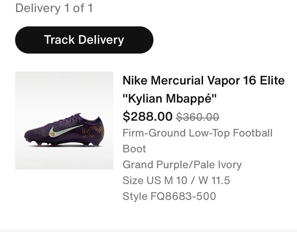 Nike Mercurial Vapor 16 Elite FG Kylian Mbappé Size 10 - photo 3