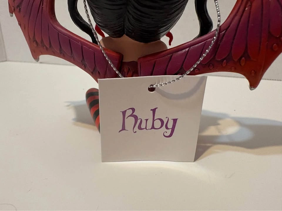 Jasmine Becket-Griffith "Ruby" Fairy Dragonling Figurine COA - photo 3