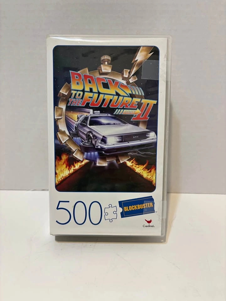 500 piece Back to the Future puzzle in VHS style case