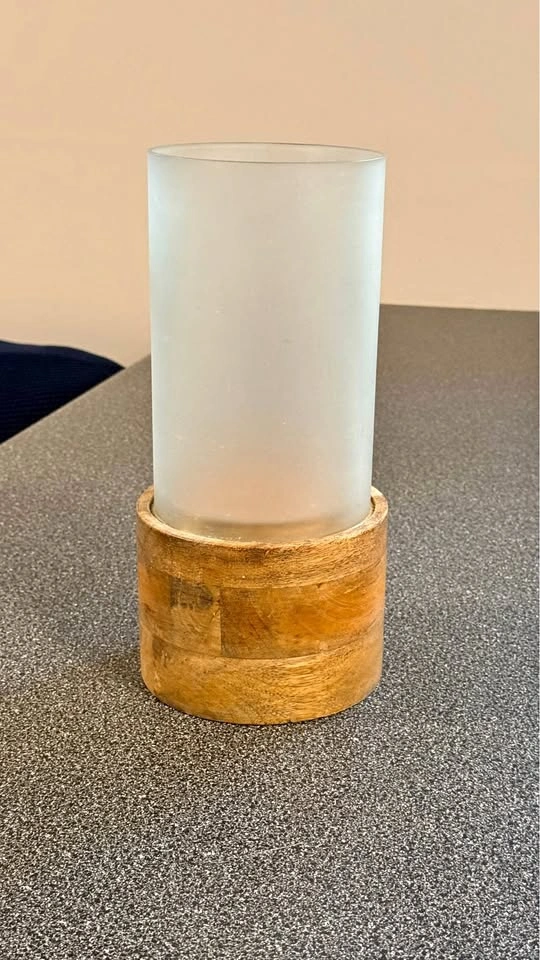 Frosted Glass Candle Holder