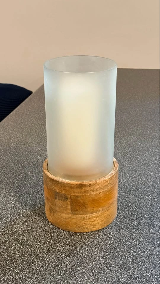 Frosted Glass Candle Holder - photo 2
