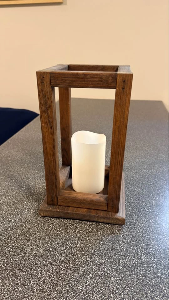 Wooden Lantern Flameless Candle Holder - photo 2