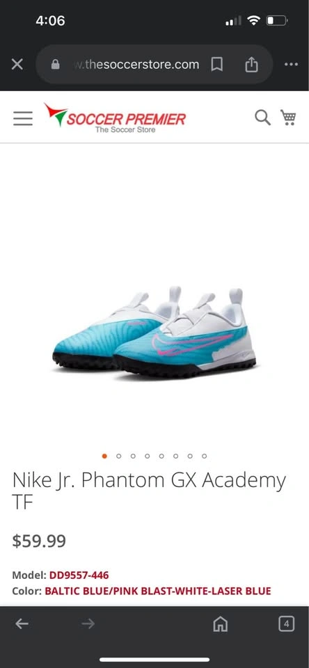 Nike Jr. Phantom GX Academy TF Size 6 - photo 2