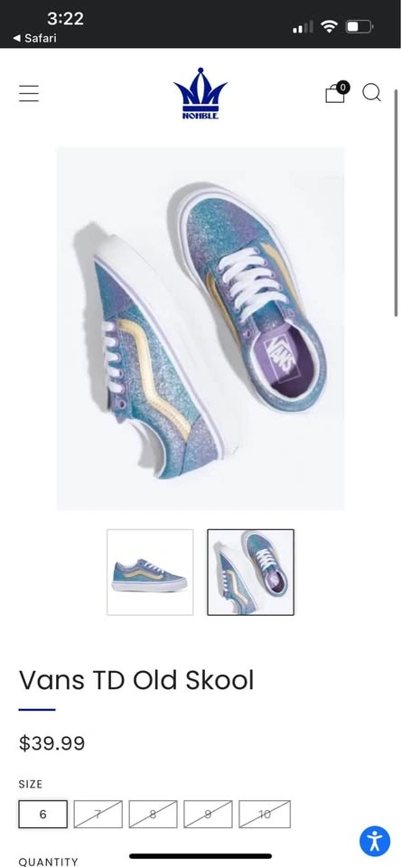 Kids Old Skool Vans Ombre glitter shoes size 5.5 - photo 4