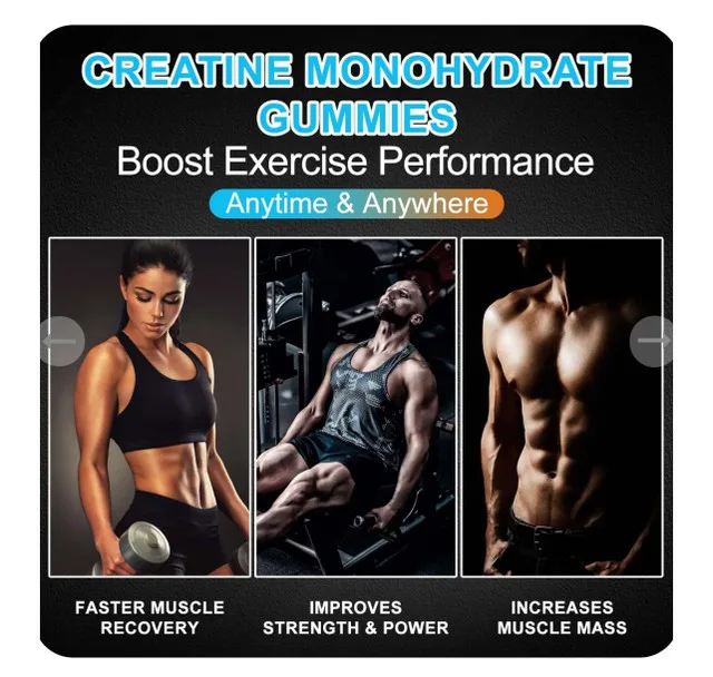 Creatine Monohydrate Gummies 5600mg (Blueberry) image indicator(8)