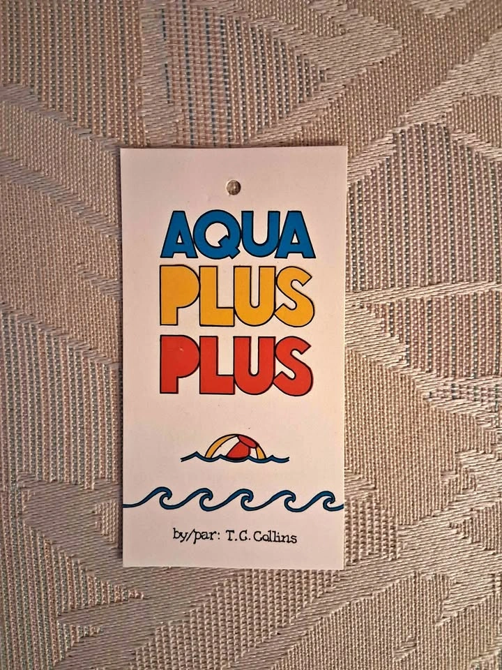 Vintage 1991 AQUA PLUS PLUS Hang Tag - T.G. Collins Design