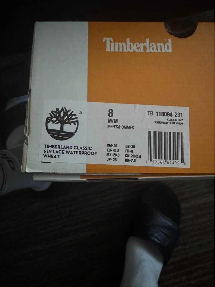 New Timberland waterproof wheat boots Men’s size 9 - photo 5