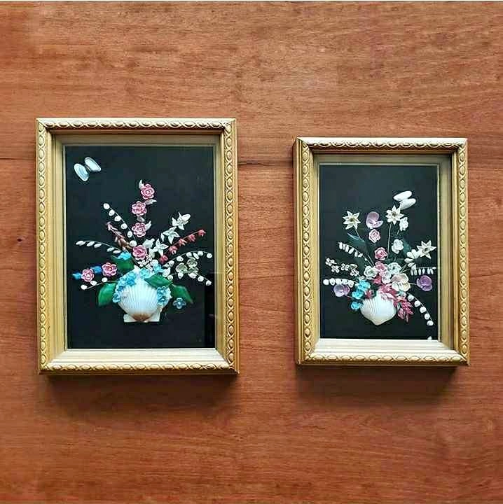 Framed Shell Art Pair