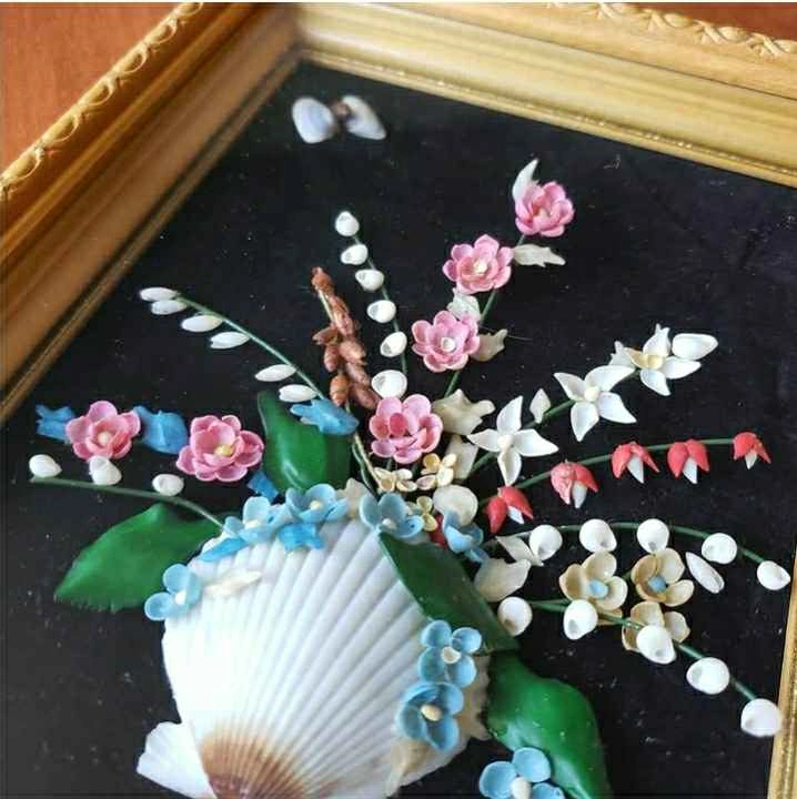 Framed Shell Art Pair - photo 2