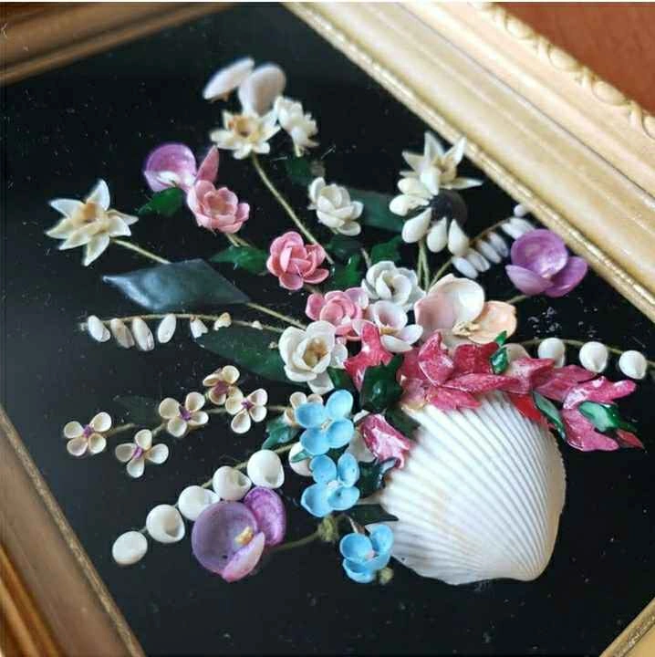Framed Shell Art Pair - photo 3