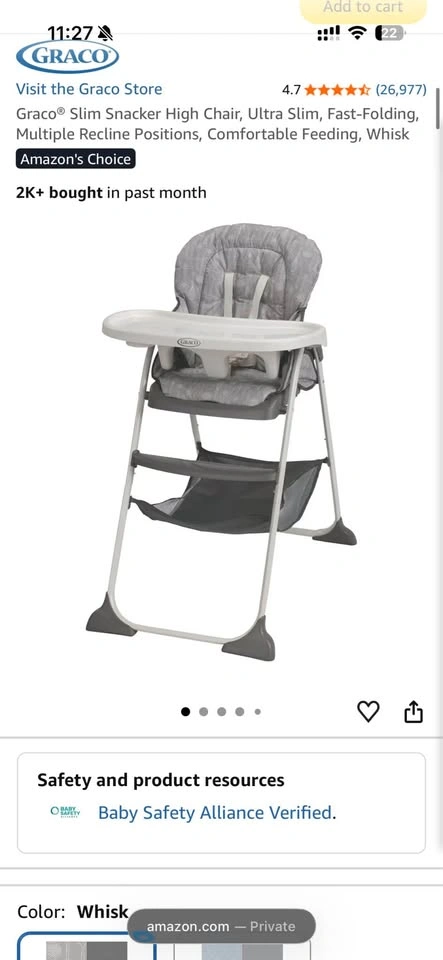 Graco Slim Snacker High Chair - photo 3