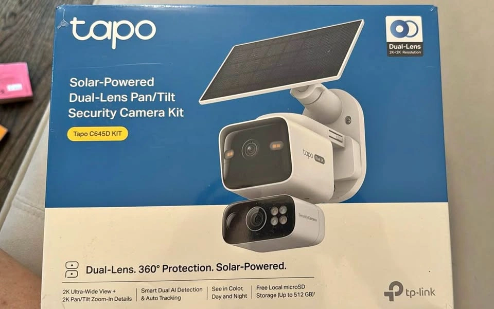 Tapo C645D 2K Dual-Lens Solar Pan/Tilt Security Camera Kit