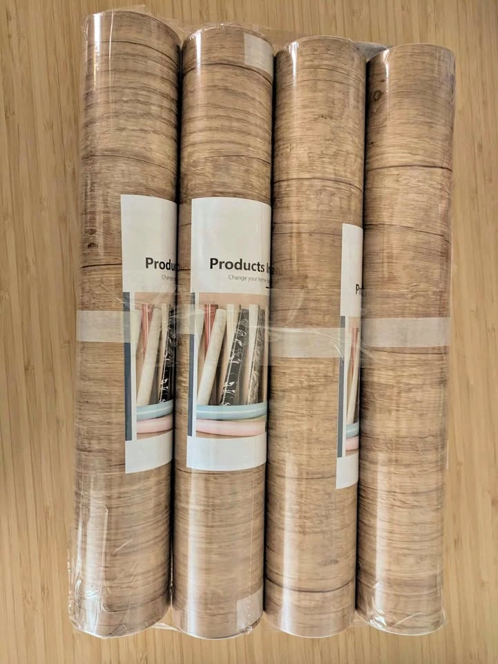 4 ROLLS – VEELIKE Thick Rustic Oak Wood Contact Paper