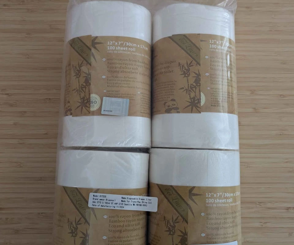 BlueSnail Bamboo Disposable Diaper Liners – 4 Rolls - photo 3
