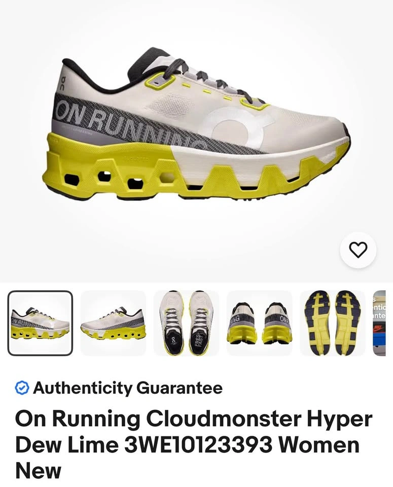 Cloudmonster Hyper Women’s 8.5 Dew/Lime - photo 2