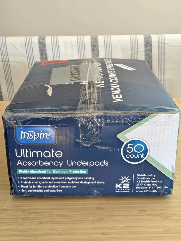 Inspire Ultimate Absorbency Underpads XXL – 50 Count