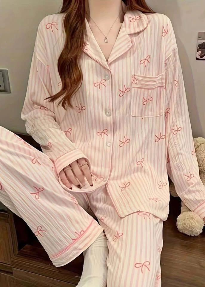 Hello Kitty Canvas Tote Bag and Pink Striped Pajama Set