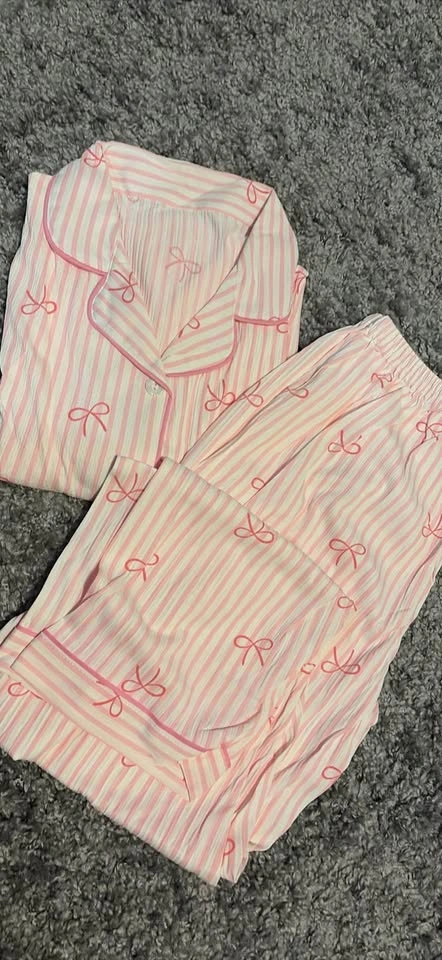 Hello Kitty Canvas Tote Bag and Pink Striped Pajama Set - photo 2