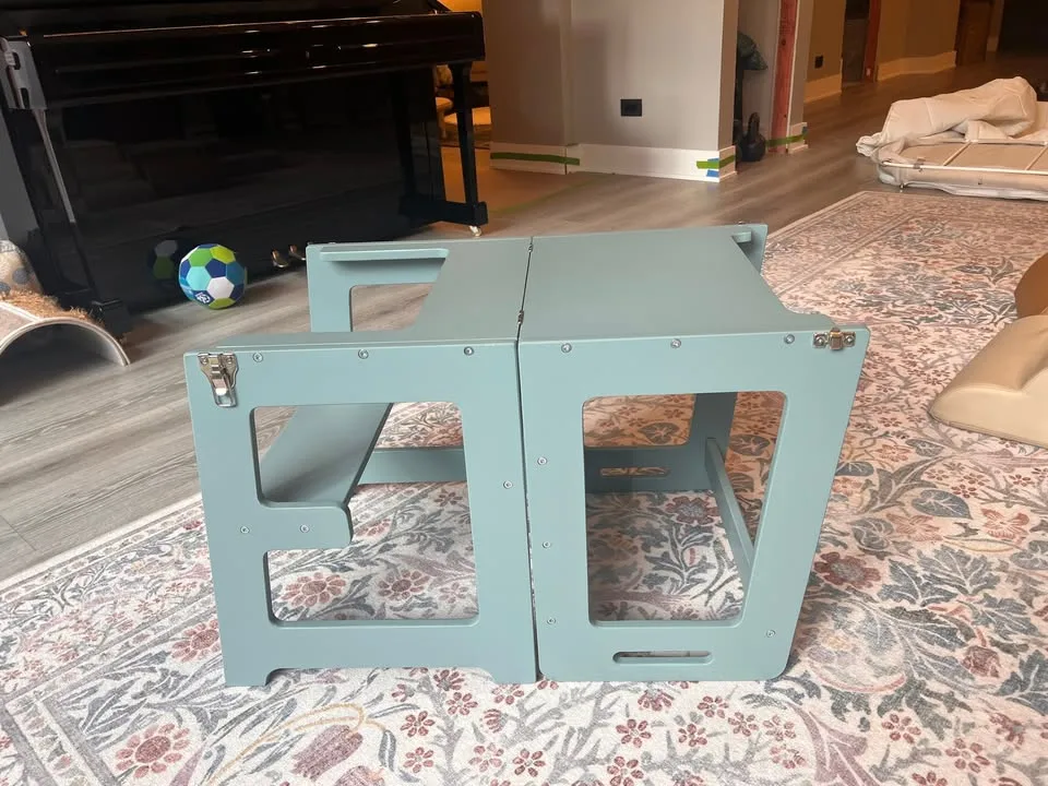 Orig $179 NEW Avenlur 4-in-1 Montessori Kitchen Tower/Desk/Stool image indicator(4)