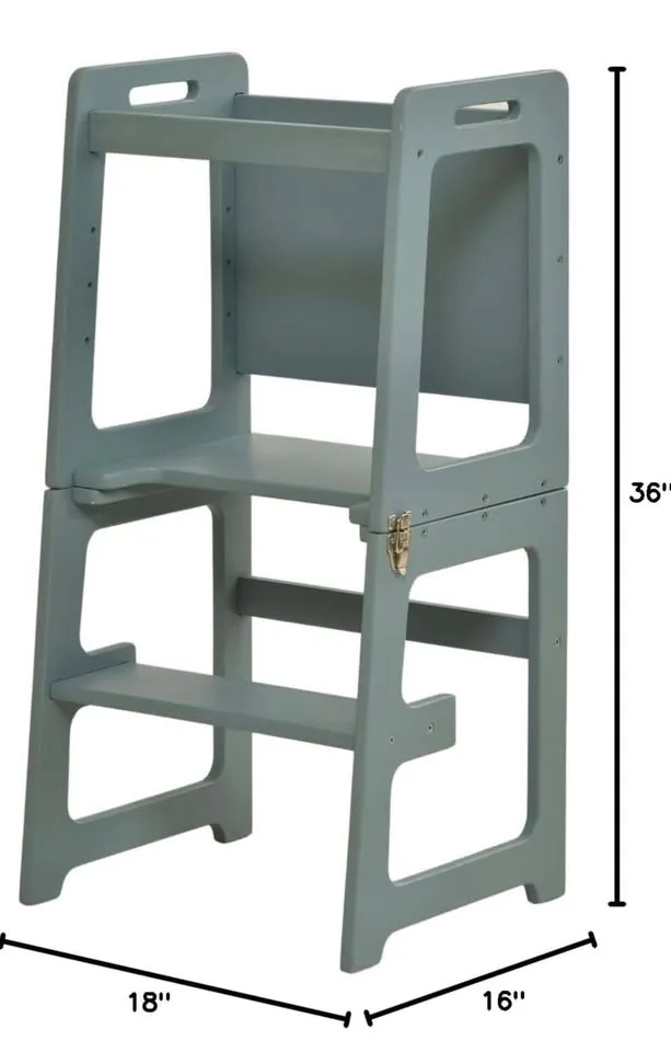 Orig $179 NEW Avenlur 4-in-1 Montessori Kitchen Tower/Desk/Stool image indicator(8)