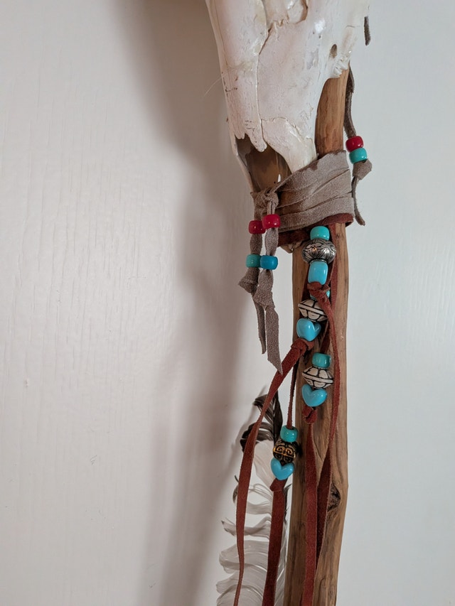 Handcrafted Deer Skull Walking Stick - photo 5