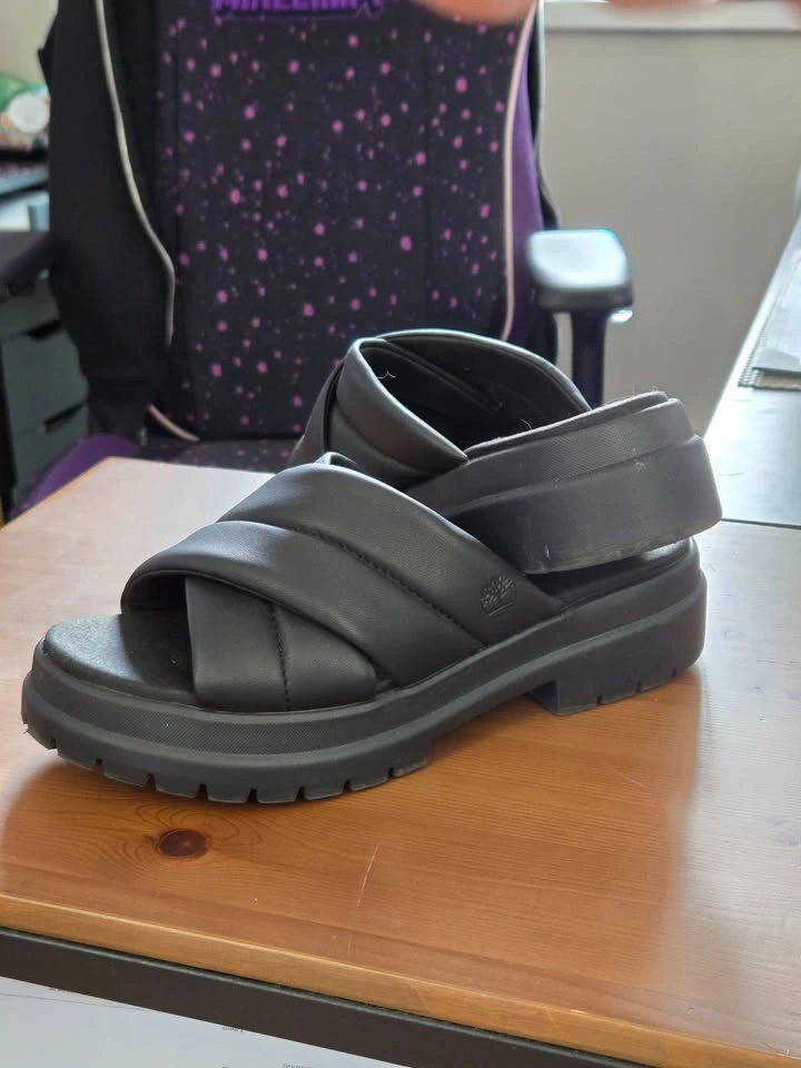 LIKE NEW: Timberland Womens Chunky Platform Slides (Size 7) w/Bo - photo 3