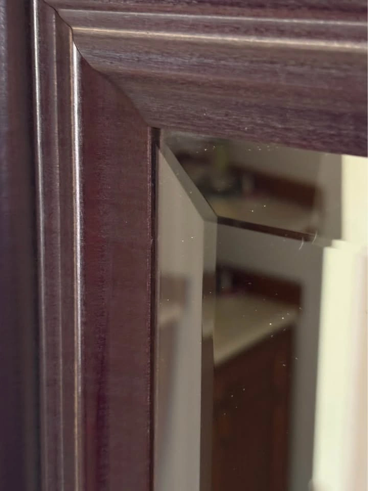 Elegantly Framed Vintage Beveled Wall Mirror – 18" x 15" - photo 3