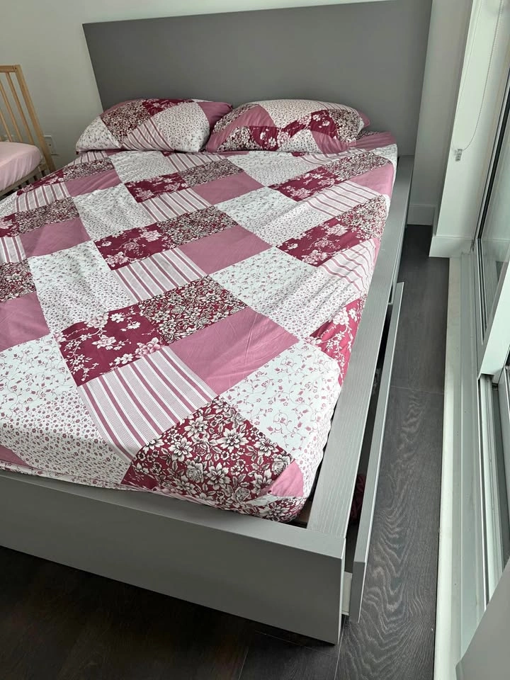 IKEA MALM Bed Frame with 4 Storage Drawers