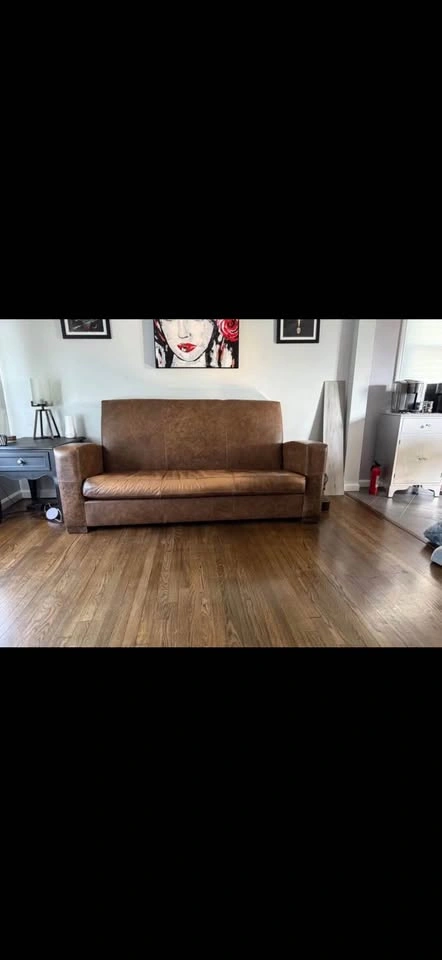 Roger + Chris Leather Sofa - photo 2