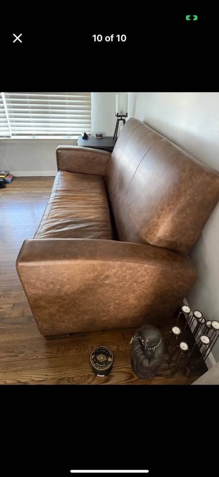 Roger + Chris Leather Sofa - photo 3