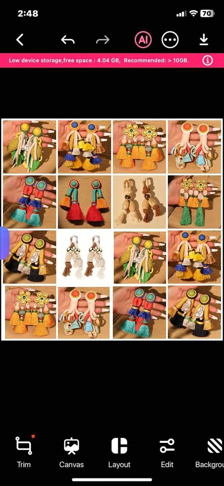 Large Long Chunky Statement Earrings Summer