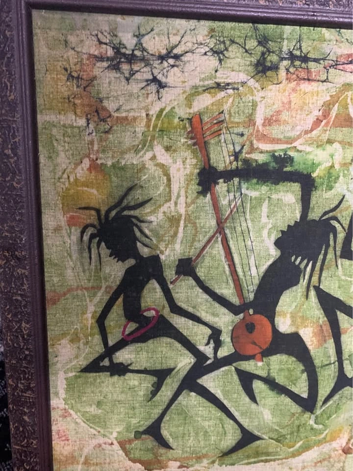 Vintage Kenyan African Batik Framed Wall Art - photo 5