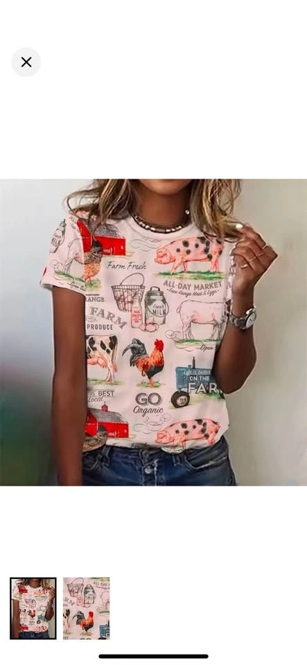 Plus Size Farm Western T-Shirt